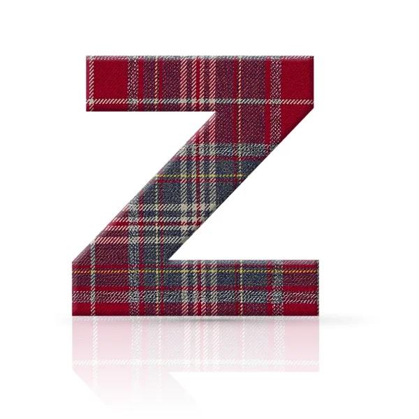 Z letter plaid fabric texture — Stock Photo, Image
