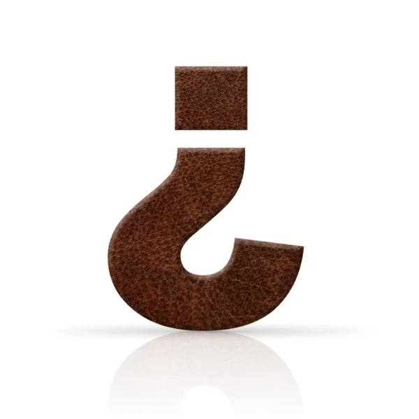 Leather question mark — Stock Photo, Image