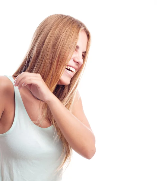 Giovane donna fresca ridendo — Foto Stock