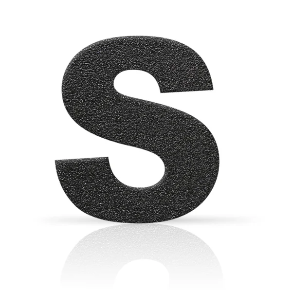 S letter asphalt texture — Stock Photo, Image