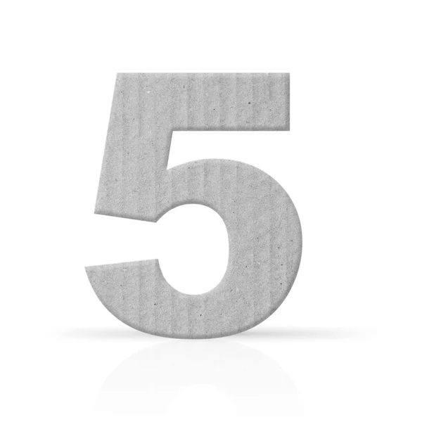 Five number cardboard texture — Stock Photo, Image