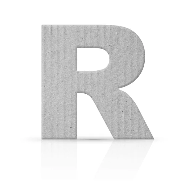 R letter cardboard texture — Stock Photo, Image