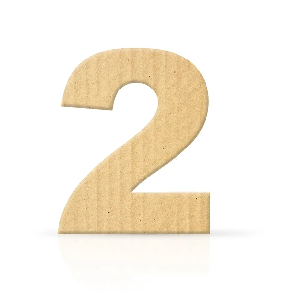 Two number cardboard texture — Stock Photo, Image