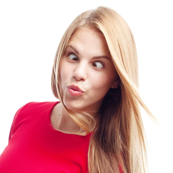 Young cool woman joking — Stock Photo, Image