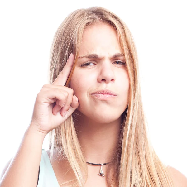 Young cool woman having idea — Stock Photo, Image