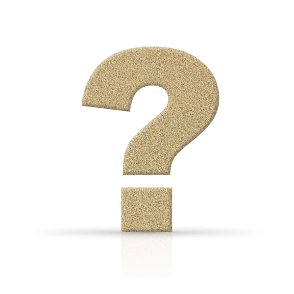 Question sand mark — Stock Photo, Image