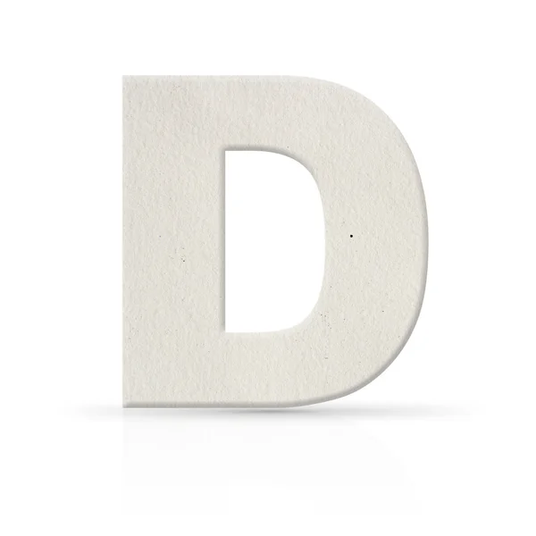 D letter watercolor paper texture — Stock Photo, Image