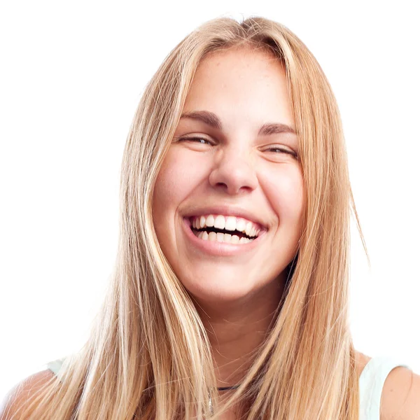 Young cool woman laughing — Stock Photo, Image