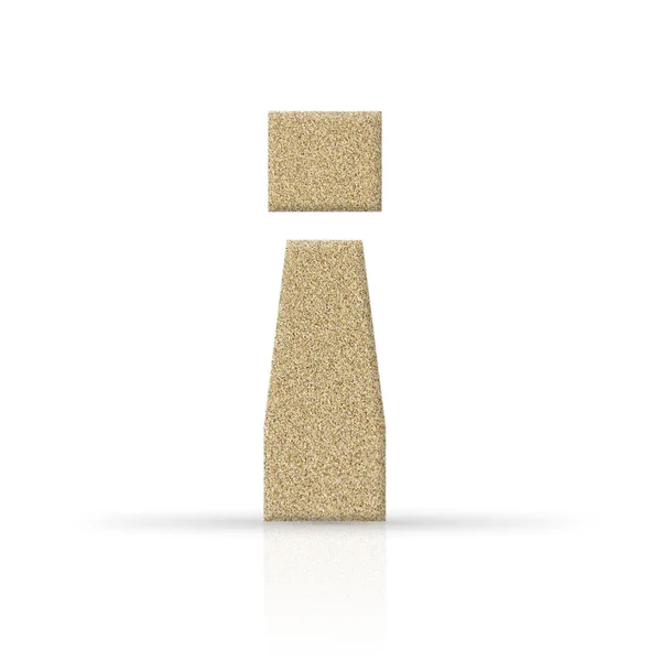 Exclamation mark sand texture — Stock Photo, Image