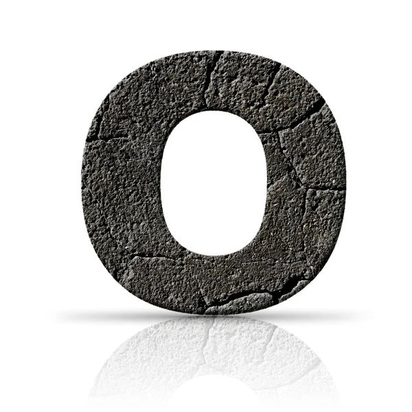 O letra textura de cimento rachado — Fotografia de Stock