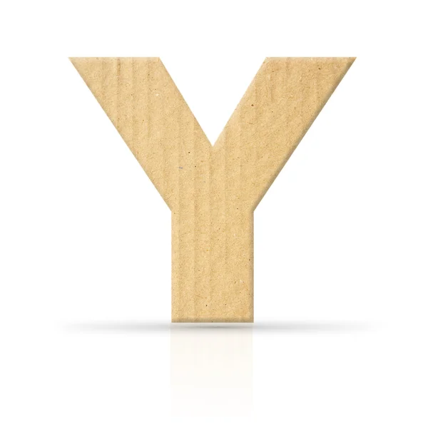 Y letter cardboard texture — Stock Photo, Image