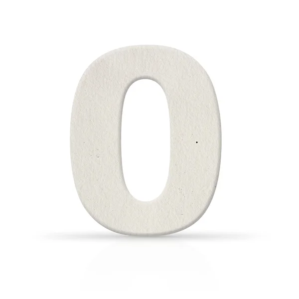 Número cero textura de papel acuarela — Foto de Stock