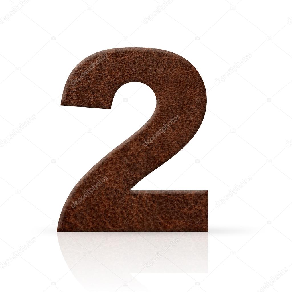 Two number leather texture