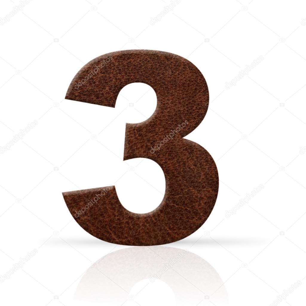 Three number leather texture