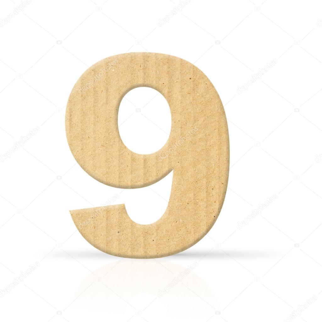 Nine number cardboard texture — Stock Photo © kues #62227781