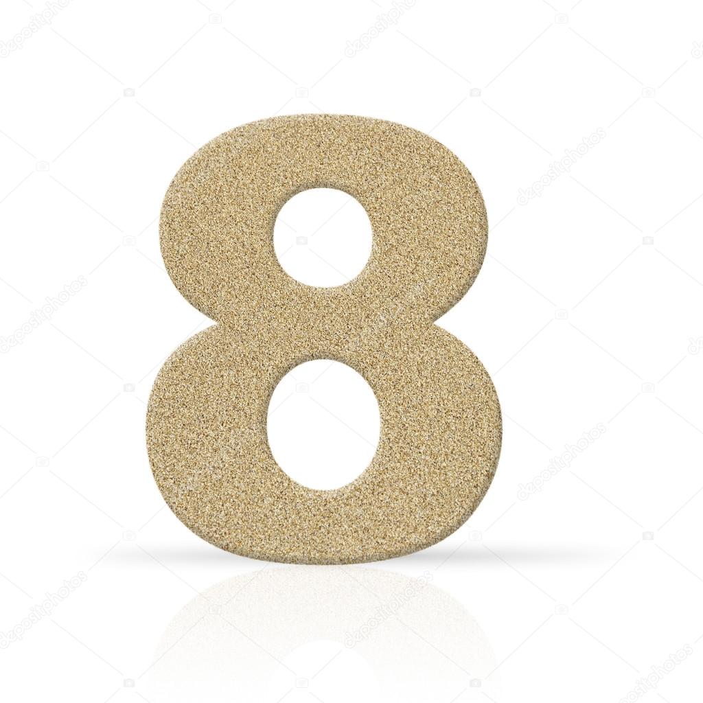Eight number sand texture