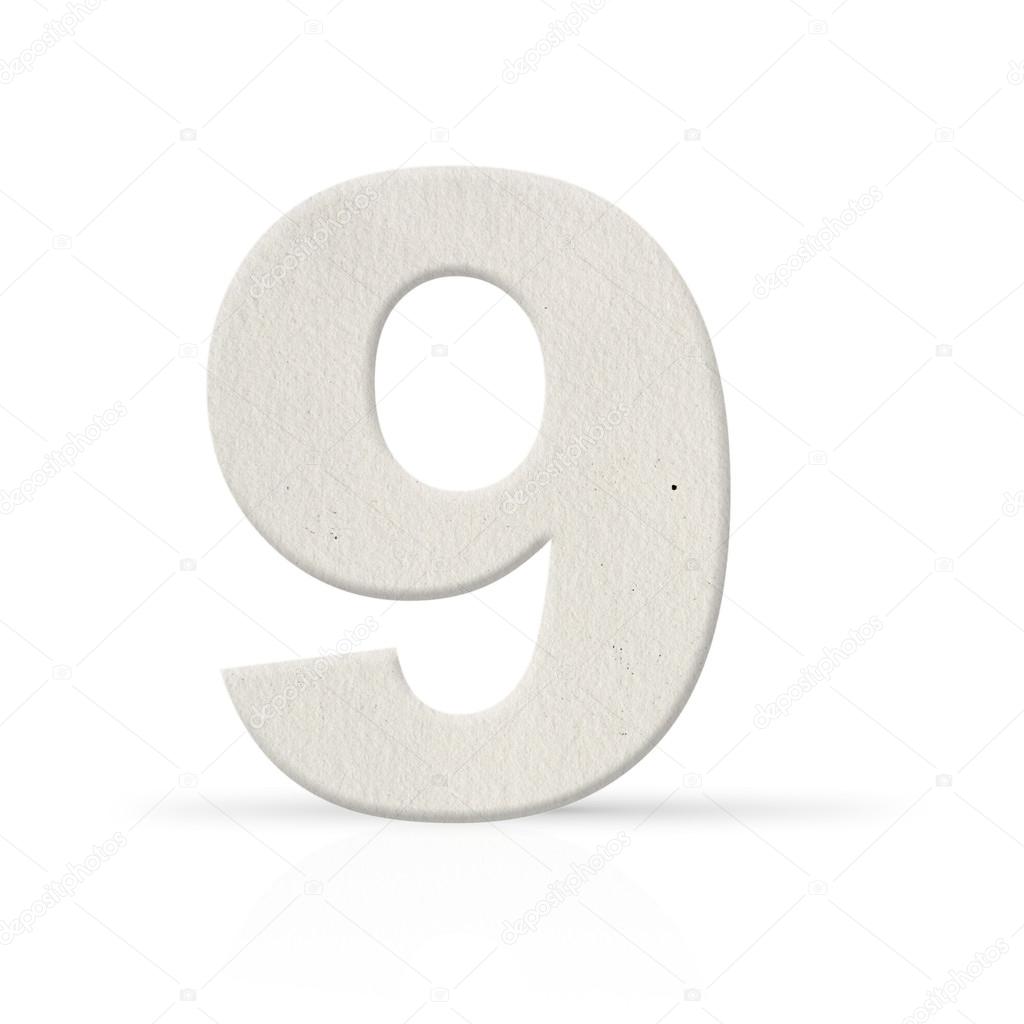 Nine number paper texture