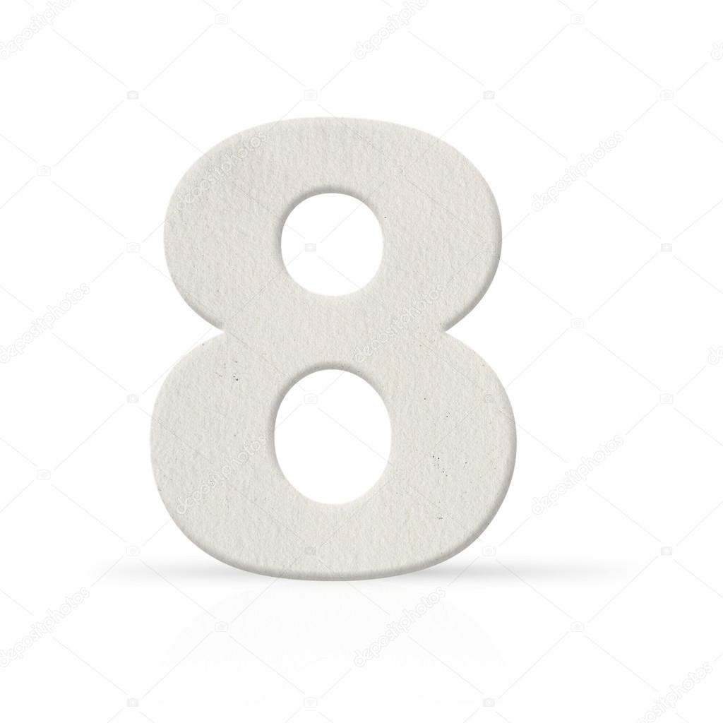 Eight number paper texture