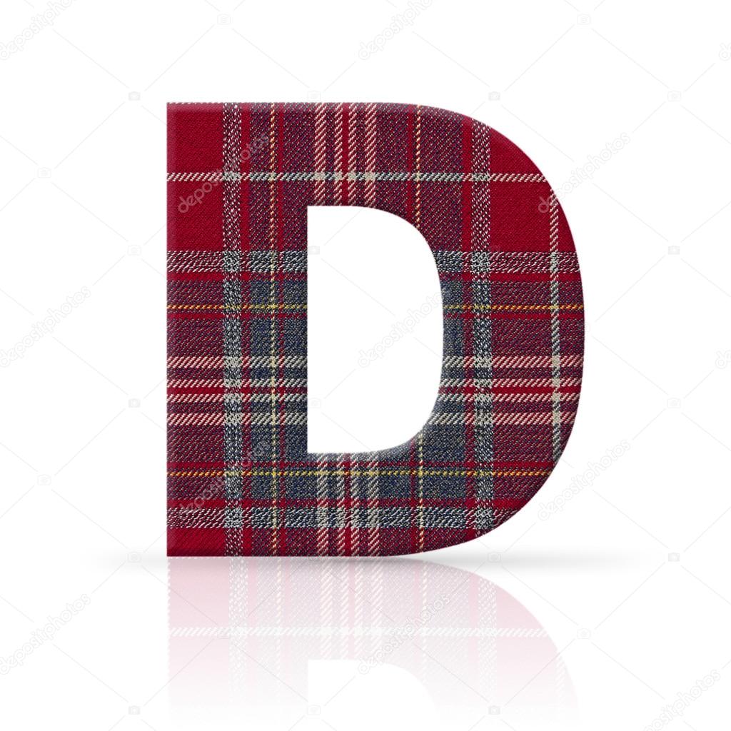 D letter plaid fabric texture