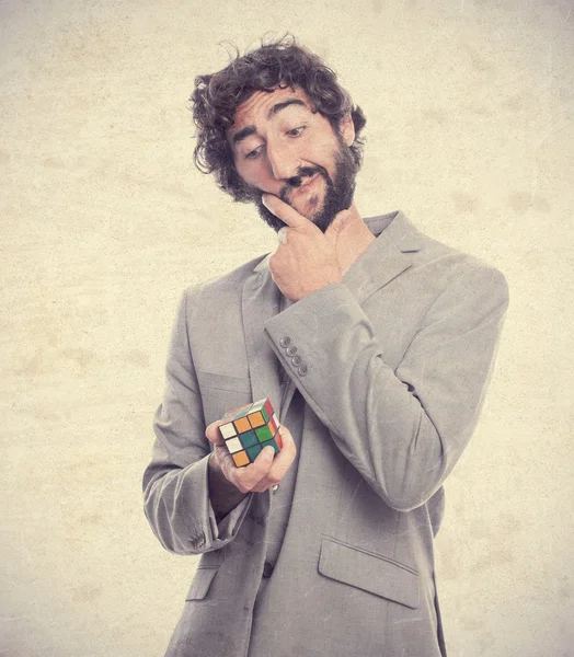 Young crazy man with a challenge — Stock Photo, Image