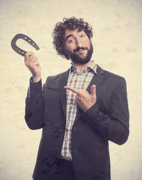 Young crazy man — Stock Photo, Image