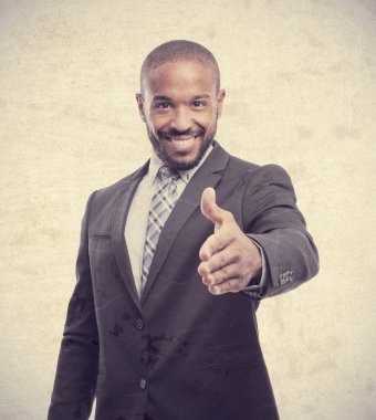 Genç siyah erkek güven sıkışalım serin