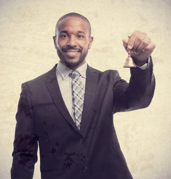 Young cool black man with a bell — Stock Photo, Image