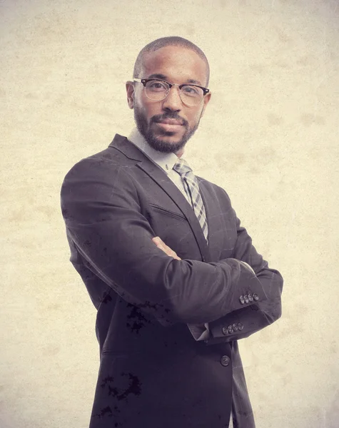 Young cool black man intelligence — Stock Photo, Image