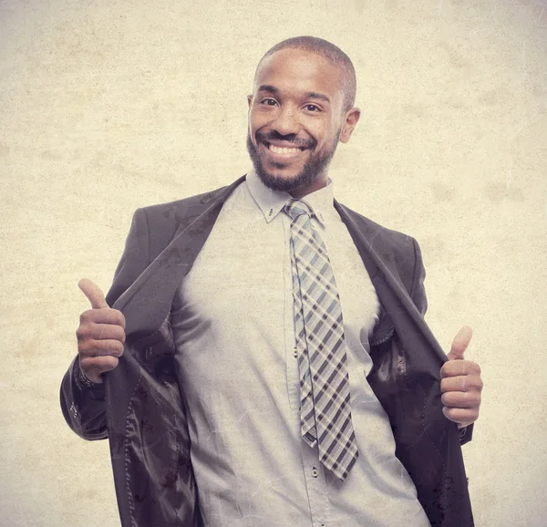 Young cool black man proud sign — Stock Photo, Image