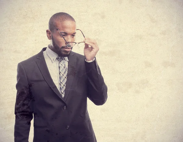 Young cool black man intelligence concept — Stock Photo, Image