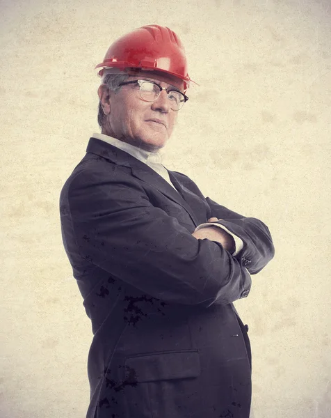 Senior cool man architect — Stock Photo, Image