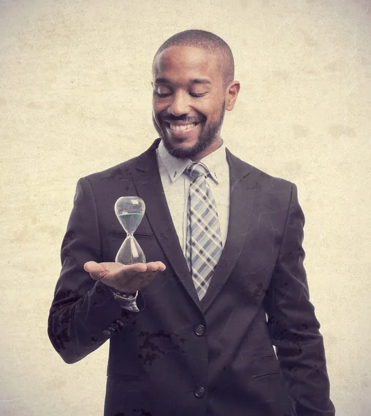 Young cool black man with a timer — Stock Photo, Image