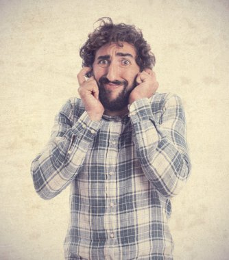 Young bearded man clipart