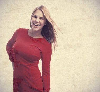 genç güzel kadın gülüyor