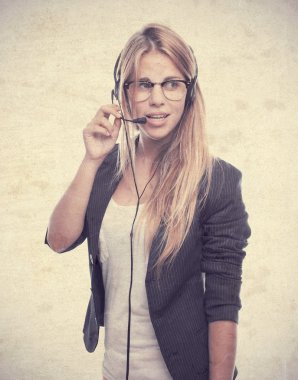 Genç kadın Sekreter konsept cool