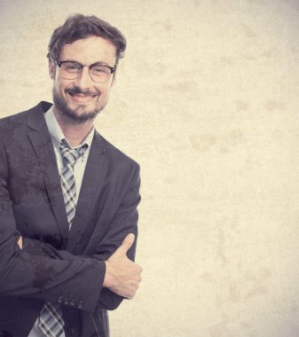 Genç çılgın işadamı güven jest