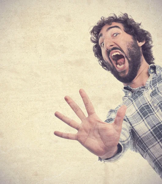 Young frightened man — Stock Photo, Image