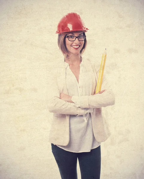 Young cool woman architect — Stock Photo, Image