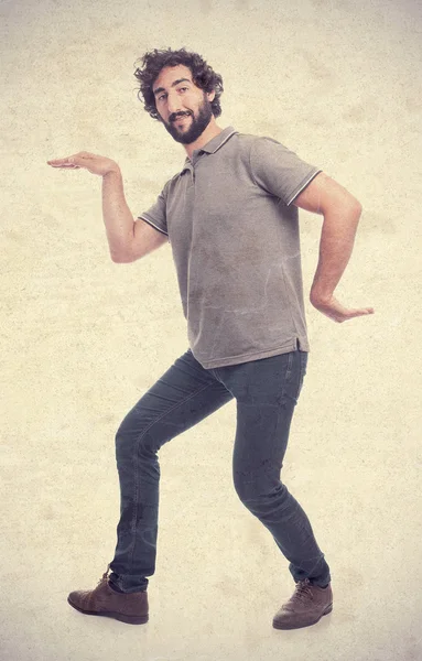 Joven loco hombre bailando — Foto de Stock