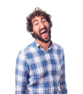 genç adam çığlık