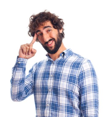 young bearded man clipart