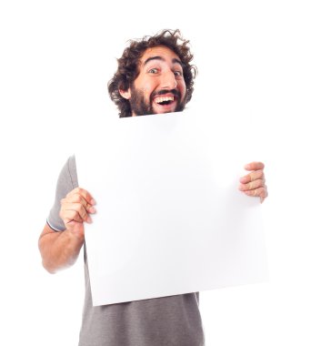 Bir afiş ile genç deli adam