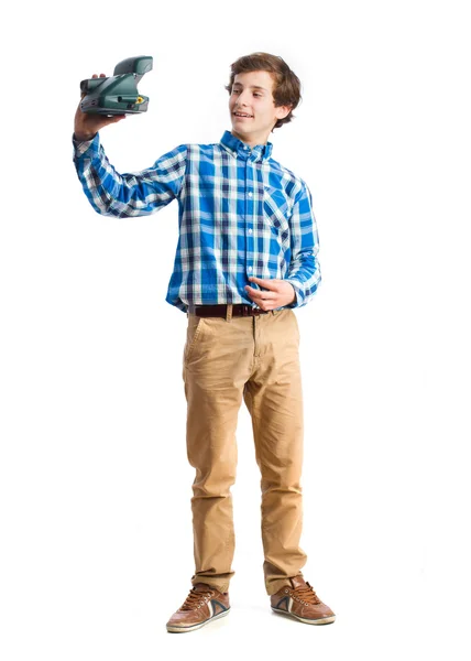 Teenager getting a photo — Stock Photo, Image