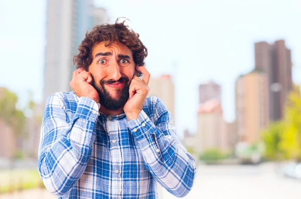 Junger bärtiger Mann — Stockfoto