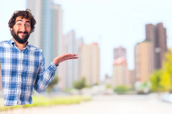 Jovem confuso homem — Fotografia de Stock