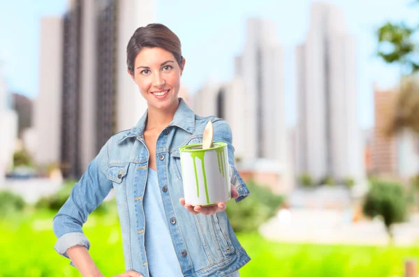 Junge coole Frau — Stockfoto