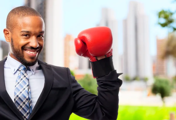 Young cool black man boxing — Stock Photo, Image