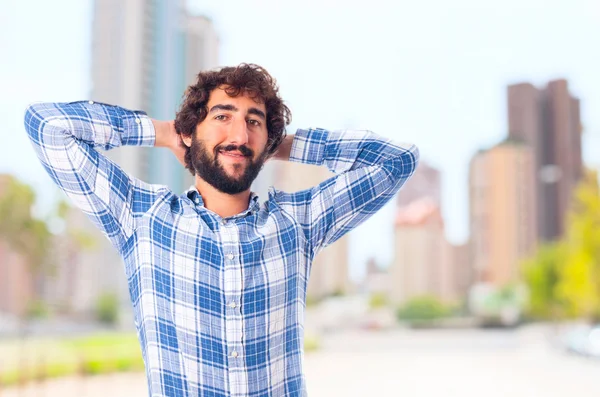 Young confidence and relaxed man — Stock Photo, Image