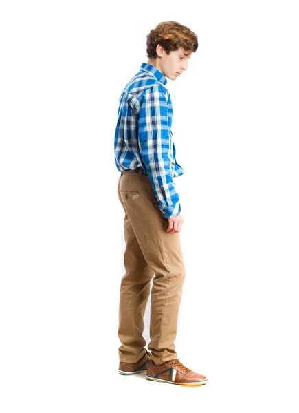 Young boy wait gesture — Stock Photo, Image