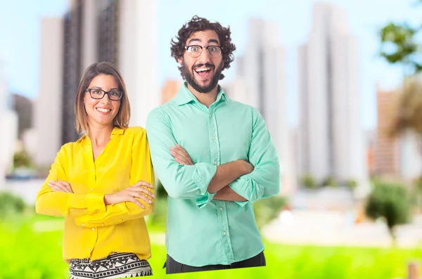 Young cool couple — Stock Photo, Image